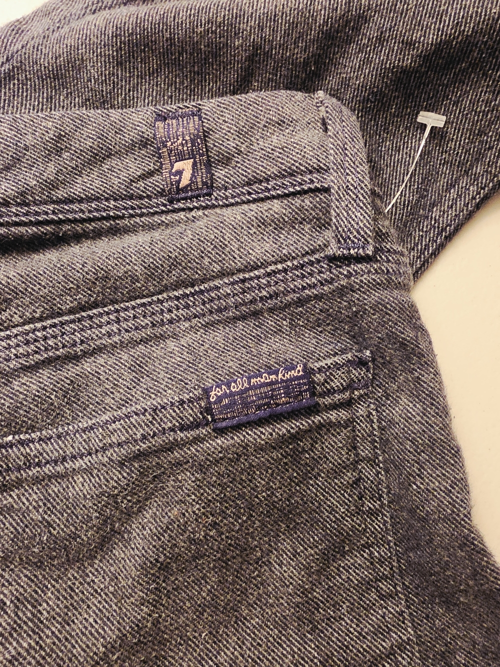 7 For All Mankind Black Flare Jeans - Picture 3 of 11